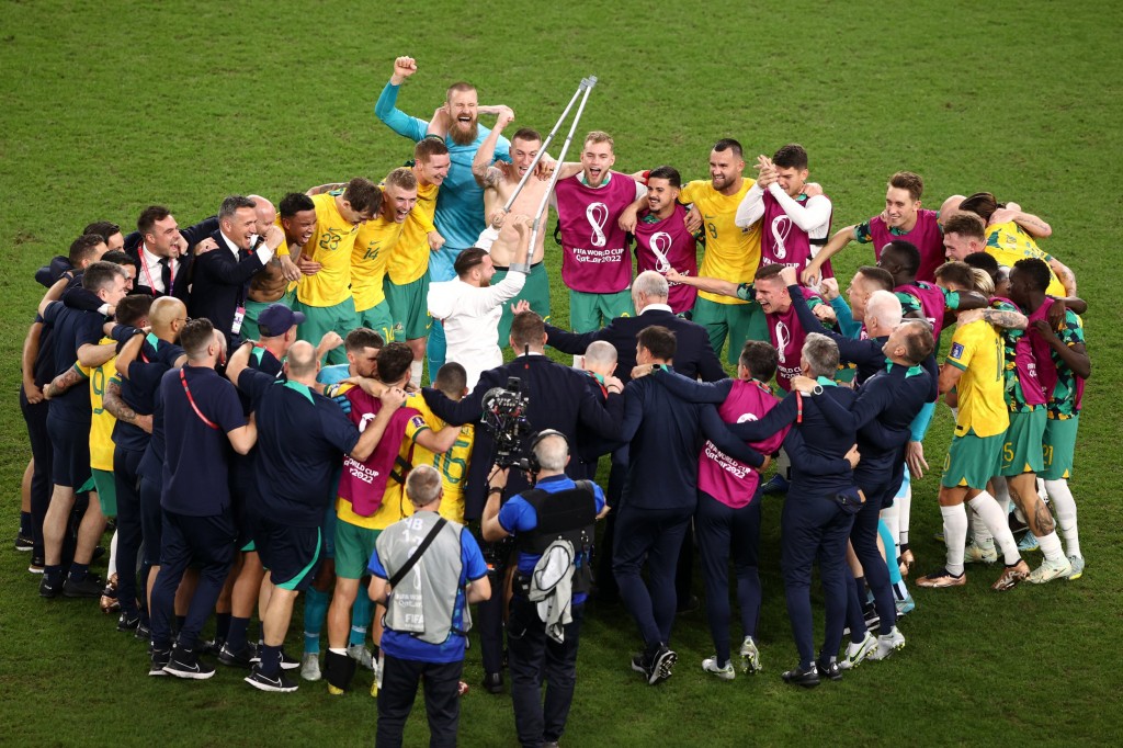 AL WAKRAH, QATAR - NOVEMBER 30: Australia avid gamers have a good time after the 1-0 win in the course of the FIFA International Cup Qatar 2022 Team D match among Australia and Denmark at Al Janoub Stadium on November 30, 2022 in Al Wakrah, Qatar.</body></html>” /></div>
                                                     <script>
    function pinIt()
    {
      var e = document.createElement('script');
      e.setAttribute('type','text/javascript');
      e.setAttribute('charset','UTF-8');
      e.setAttribute('src','https://assets.pinterest.com/js/pinmarklet.js?r='+Math.random()*99999999);
      document.body.appendChild(e);
    }
    </script>
                     <div class=