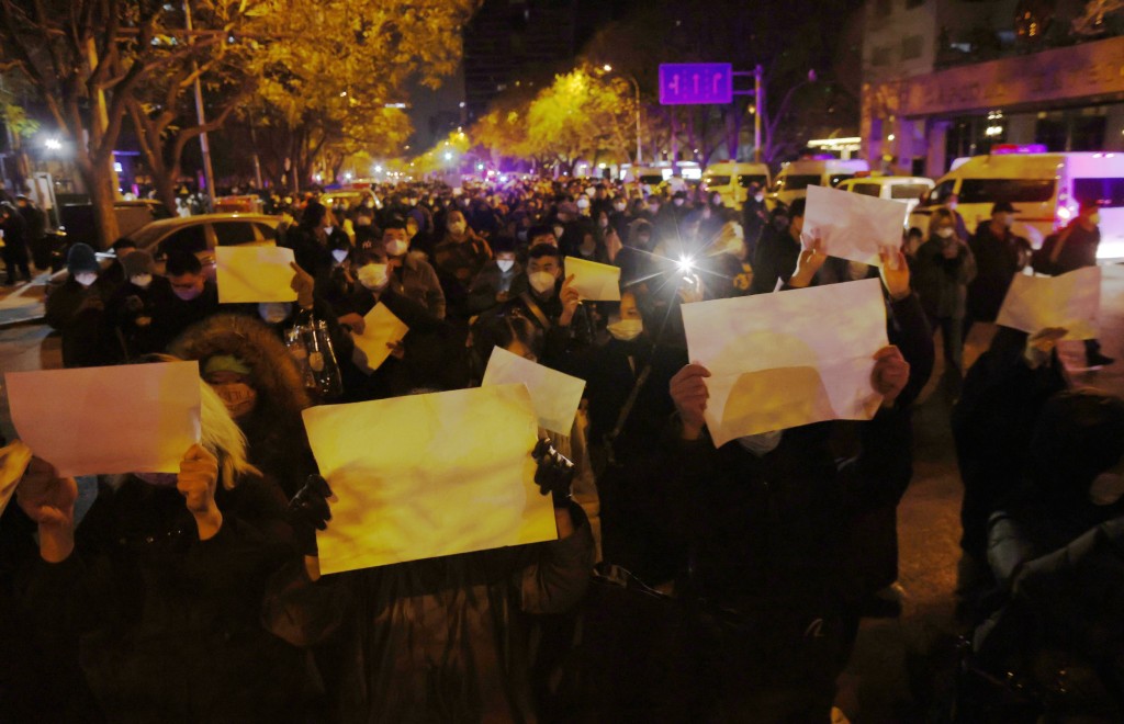 Protesters in Beijing