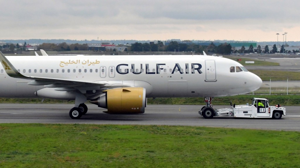 An Airbus A320-251N of Bahraini airline Gulf Air (F-WWDU 9331) is pictured at the Airbus delivery center, in Colomiers, near Toulouse, southwestern France, on November 15, 2019. (Photo by PASCAL PAVANI / AFP) / The erroneous mention appearing in the metadata of this photo by PASCAL PAVANI has been modified in AFP systems in the following manner: Airbus A320-251N instead of Airbus A321. Please immediately remove the erroneous mention from all your online services and delete it from your servers. If you have been authorized by AFP to distribute it to third parties, please ensure that the same actions are carried out by them. Failure to promptly comply with these instructions will entail liability on your part for any continued or post notification usage. Therefore we thank you very much for all your attention and prompt action. We are sorry for the inconvenience this notification may cause and remain at your disposal for any further information you may require. (Photo by PASCAL PAVANI/AFP via Getty Images)