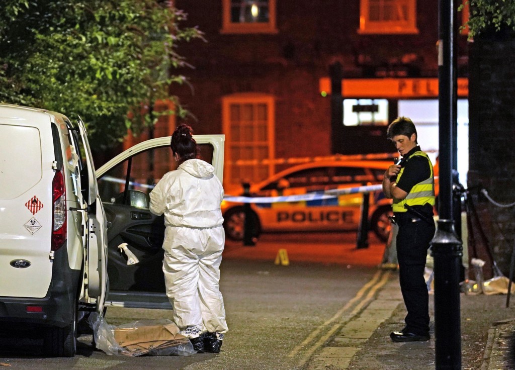 Police at the scene in Boston after a nine-year-old girl died from a suspected stab wound. Picture date: Thursday July 28, 2022. PA Photo. Lincolnshire Police said officers were called to the scene on Fountain Lane in Boston at around 6.20pm on Thursday. See PA story POLICE Boston. Photo credit should read: Joe Giddens/PA Wire