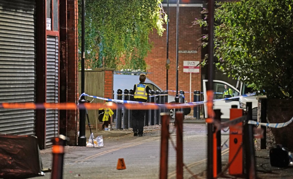 Police at the scene in Boston after a nine-year-old girl died from a suspected stab wound. Picture date: Thursday July 28, 2022. PA Photo. Lincolnshire Police said officers were called to the scene on Fountain Lane in Boston at around 6.20pm on Thursday. See PA story POLICE Boston. Photo credit should read: Joe Giddens/PA Wire