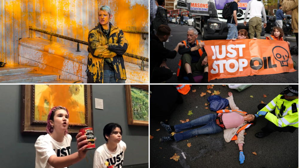 A compilation of Just Stop Oil protests