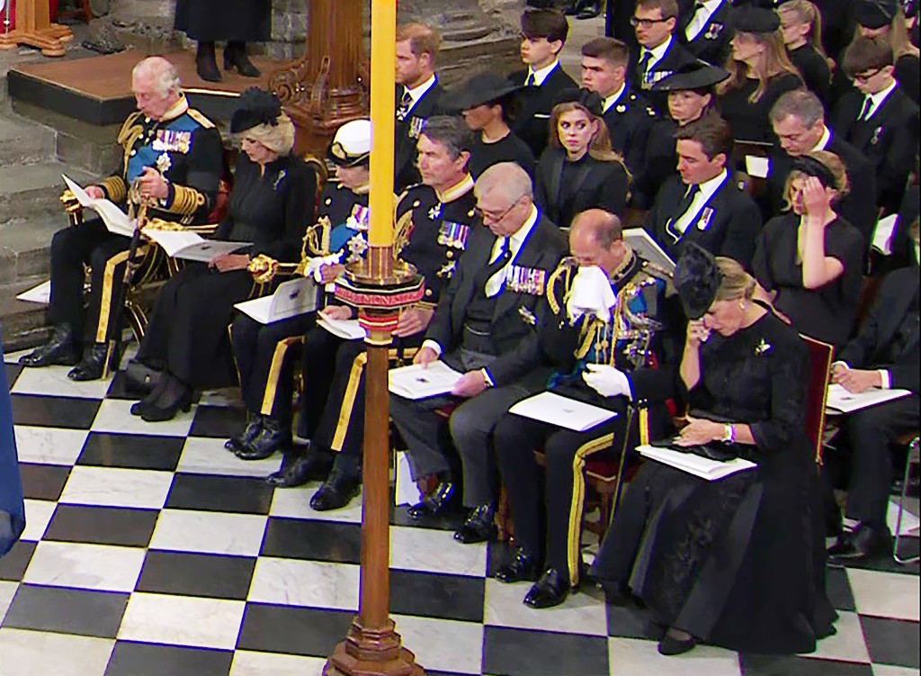 Queen’s State Funeral 19.9.22 Westminster Abbey Edward and Sophie tears Royals Picture by Pixel8000