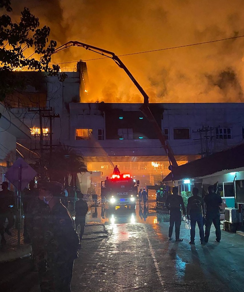 Firefighters paintings to rescue folks trying to escape from a fireplace on the Grand Diamond City hotel-casino in Poipet on December 29, 2022.</body></html>” /></div>
<p>(Photo by AFP) / NO RECORDS (Photograph by means of STR/AFP by means of Getty Images)”/>Firefighters labored to save lots of the folks trapped within the hotel (Image: Getty/ AFP) </p>
<div><img loading=