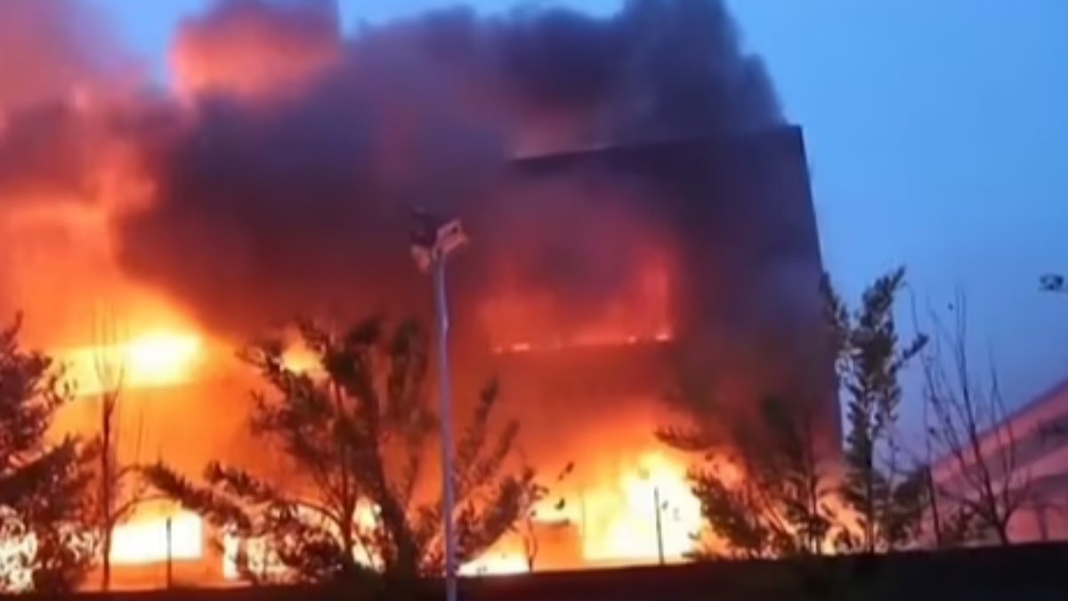 Chemical factory burned down in China