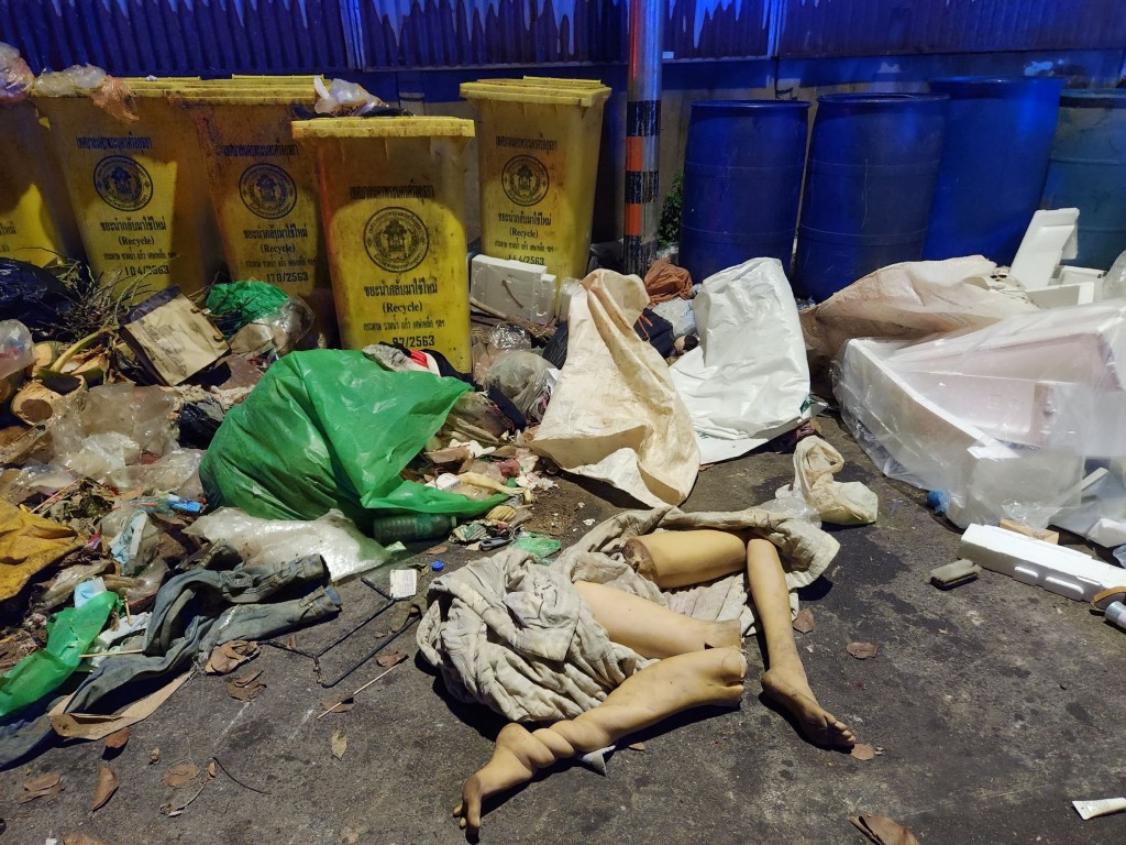Police had been called to experiences of a dead frame simplest to search out it was once actually a used sex doll.</body></html>” /></div>
<p>Officer Chainarong Tang-on said: ‘A rubbish collector said he had discovered legs inside a garbage bin. Residents then known as us, fearing that there was a dead girl at the boulevard.</p>
<p>‘however it seemed like a rubber doll were disassembled and discarded. We were able for a whole night of work most effective to search out out it was once a fake alarm.’</p>
<p>Chainarong introduced: ‘We have been relieved that the lady was once just a doll. We informed the local officials and citizens immediately to avoid panic.</p>
<p>‘there have been no different portions of the body within the garbage, so it’s possible the pinnacle and chest might seem quickly within the garbage. or even the landlord is conserving the ones.</p>
<p>‘Other People want to watch out once they throw out anything that appears like a frame.’</p>
<div><img loading=