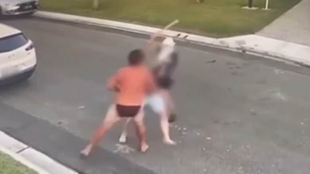 Steve Middleton was naked when he noticed the four youths trying to 'go through' his car.