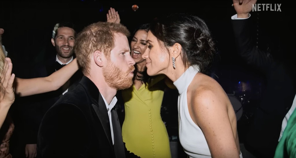 Harry and Meghan dancing at their wedding,.