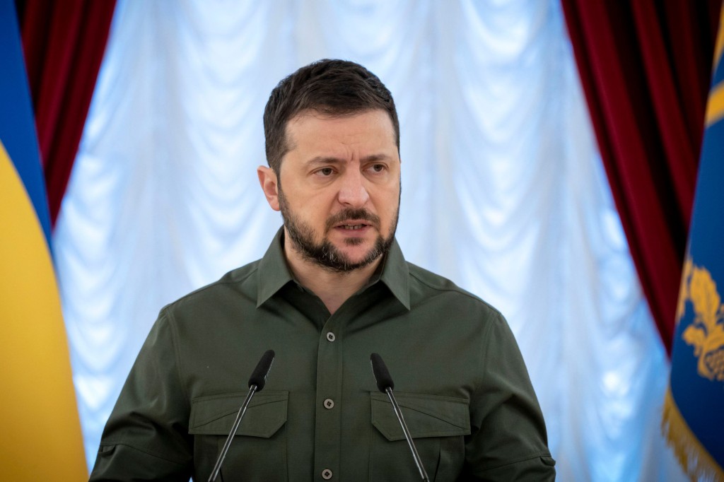 Mandatory Credit: Photo by APAImages/Shutterstock (13662986g) President of Ukraine Volodymyr Zelensky attends the events on the Day of the Ground Forces of the Ukrainian Armed Forces at Kyiv in Ukraine on December 12, 2022. Photo by PRESIDENT OF UKRAINE apaimages President of Ukraine Volodymyr Zelensky attends the events on the Day of the Ground Forces of the Ukrainian Armed Forces at Kyiv, Kyiv, Ukraine - 12 Dec 2022