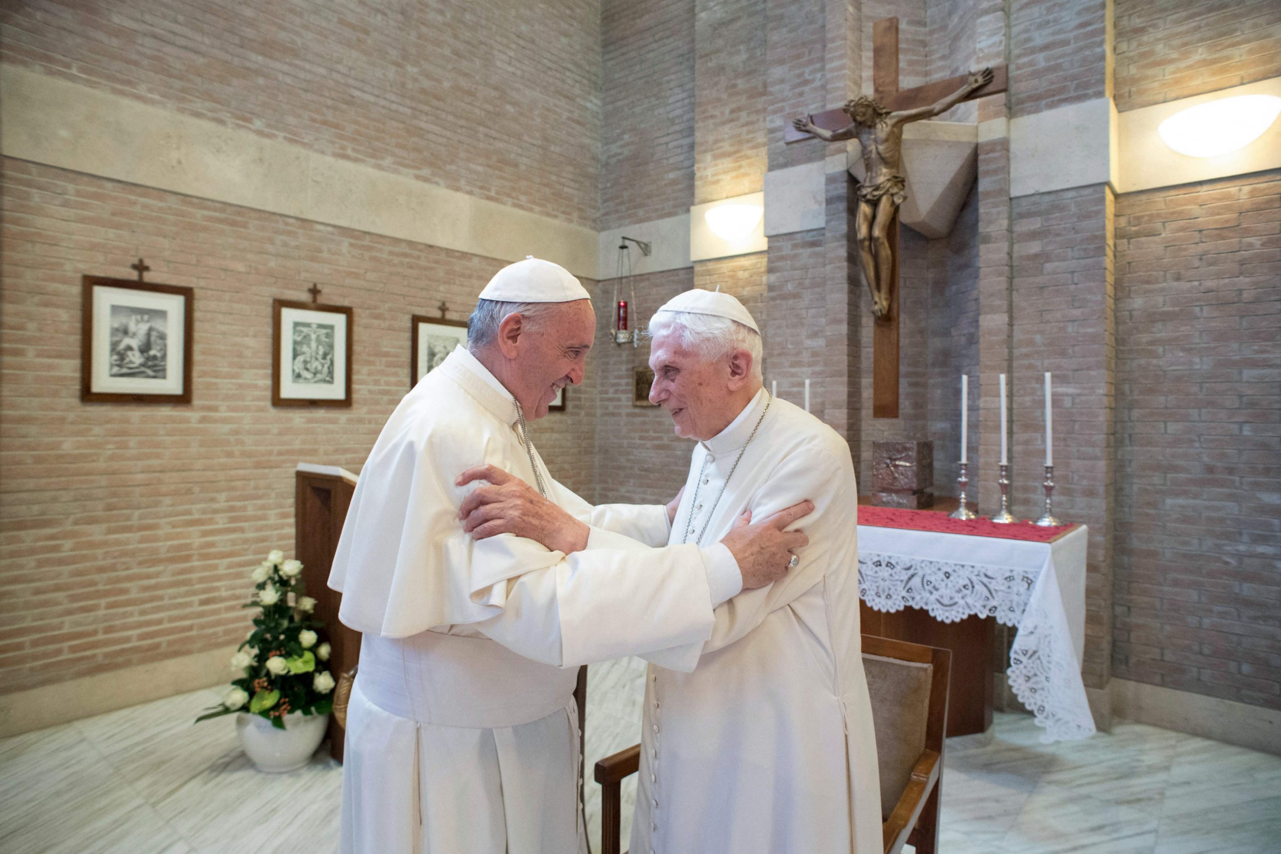 Pope Francis pays tribute to Benedict XVI calling predecessor ‘noble’ and ‘type’