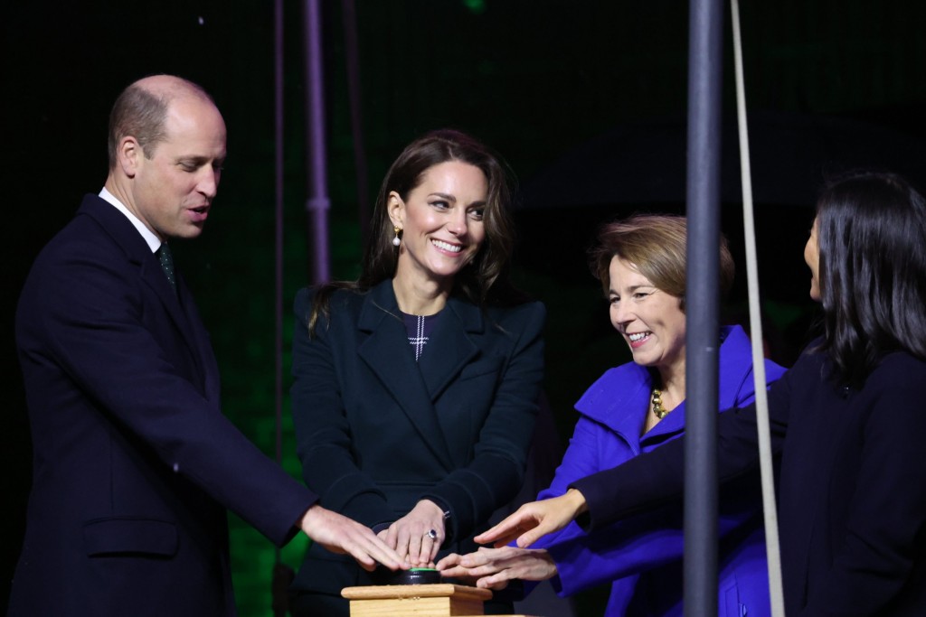 Image Licensed to i-Images Picture Agency. 30/11/2022. Boston, United States. Prince William and Kate Middleton, the Prince and Princess of Wales, at Boston City Hall on day one of their three day visit to the United States. Picture by Stephen Lock / i-Images