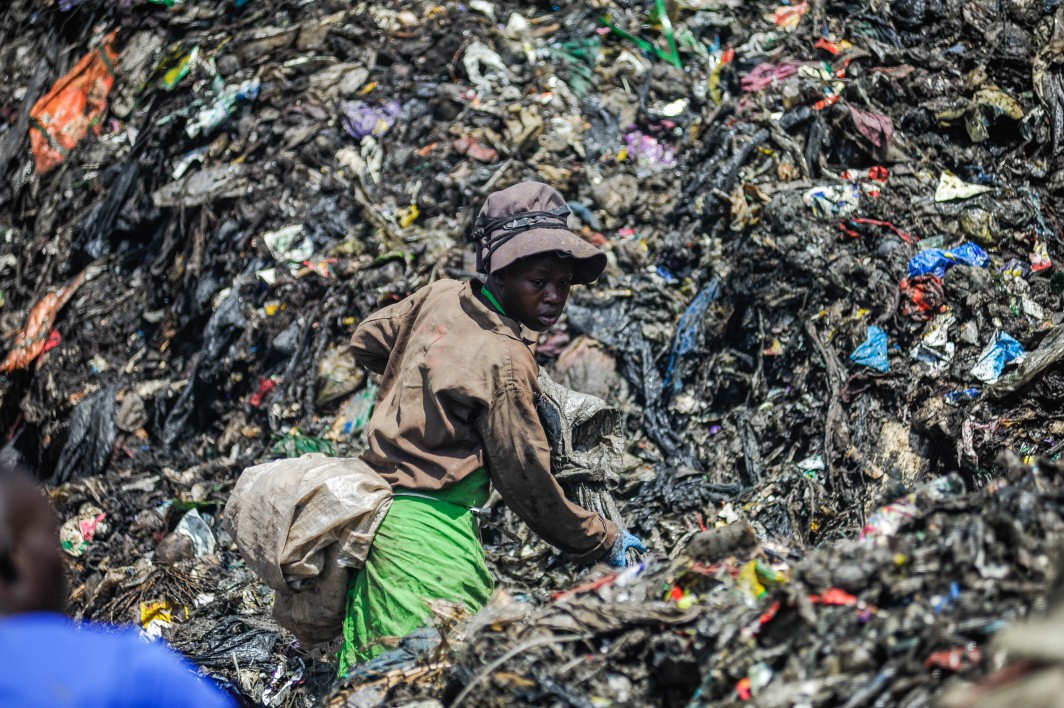 Desperate and starving, the folk risking their lives to work on a deadly mountain of garbage