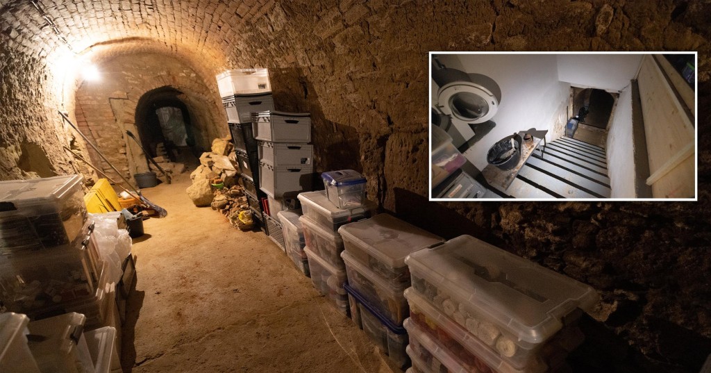 The inside of the cellar at the property in Obritz, north of Vienna (Picture: Nick Edwards)