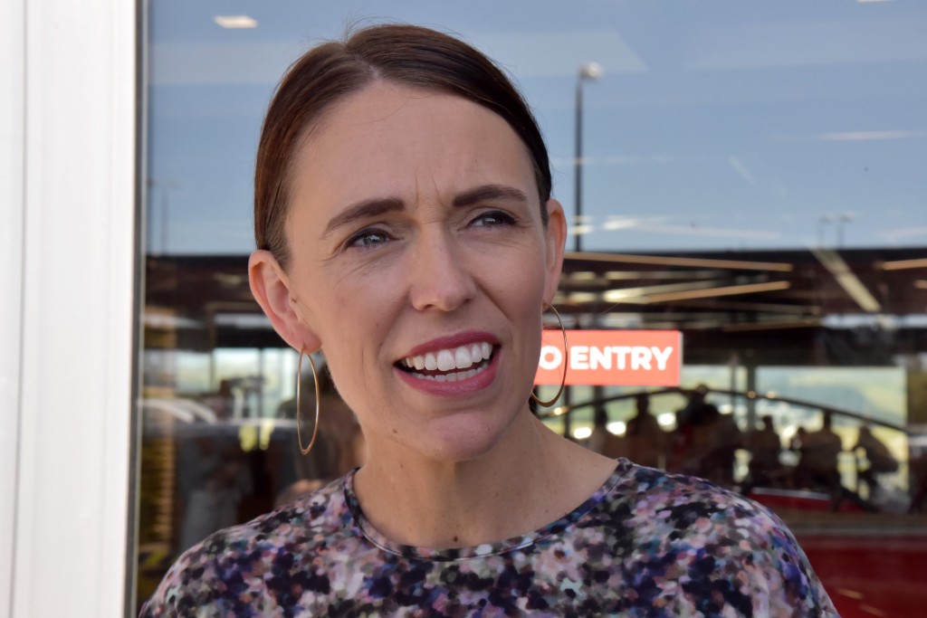 epa10416693 Prime Minister of New Zealand Jacinda Ardern speaks to the media a day after announcing her resignation at Hawke's Bay Airport in Napier, New Zealand, 20 January 2023. EPA/BEN MCKAY AUSTRALIA AND NEW ZEALAND OUT