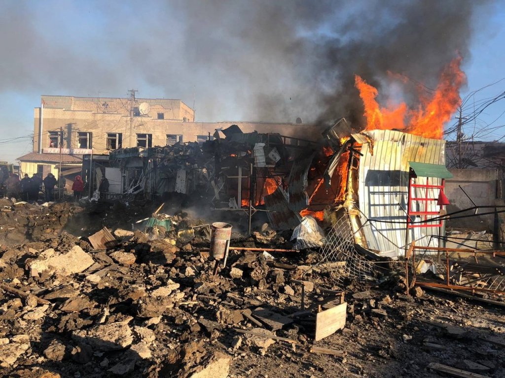 A construction burns at a website of a market hit via Russian missiles, amid Russia's attack on Ukraine, in the the city of Shevchenkove, Kharkiv region, Ukraine January 9, 2023.</body></html>” /></div>
<p>NO RESALES. NO INFORMATION.”/>A building burns at a site of a market hit by way of Russian missiles in the the town of Shevchenkove, Kharkiv area (Picture: by way of Reuters) </p>
<div><img loading=