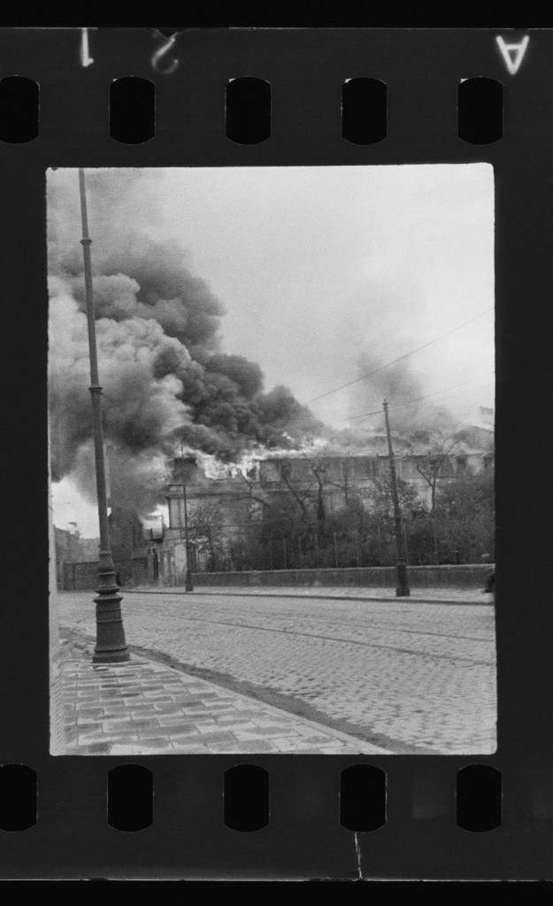 This undated handout negative taken by Polish firefighter Zbigniew Leszek Grzywaczewski bad presentations the ghetto of Warsaw in the course of the uprising of 1943, in Warsaw, Poland.</body></html>” /></div>
<p>18, 2023, Warsaw???s Jewish historical past museum offered a gaggle of pictures taken in mystery during the Warsaw Ghetto Uprising of 1943, some of which have never been noticed sooner than, that were recently discovered in a family assortment. (Z. L. Grzywaczewski/courtesy of Maciej Grzywaczewski/POLIN Museum by the use of AP)”/>Others show homes in flames (Picture: AP) </p>
<div><img loading=