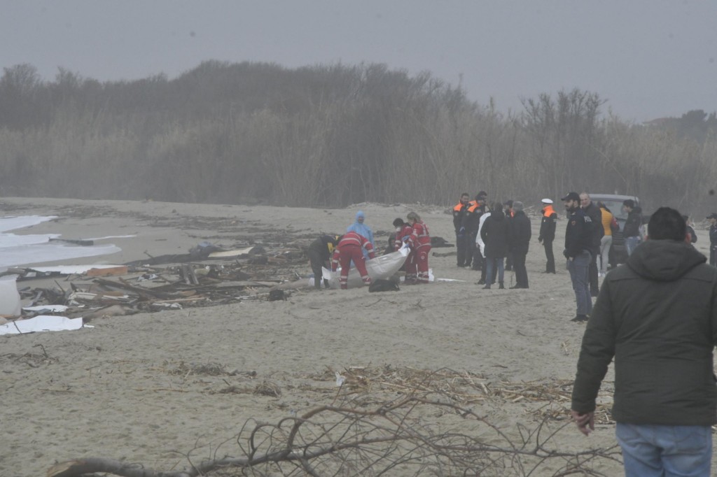 Mandatory Credit: Photo by Giuseppe Pipita/ANSA via ZUMA Press/Shutterstock (13783639a) At least 30 migrants dead during a landing in Cutro, South of Italy, 26 February 2023. ANSA/GIUSEPPE PIPITA At least 30 migrants dead in Cutro, ITALIA - 26 Feb 2023