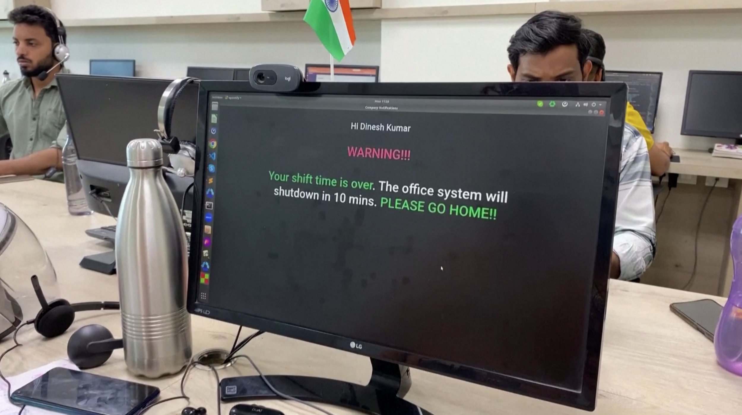 Bet you wish your computer came up with this message at the end of your shift