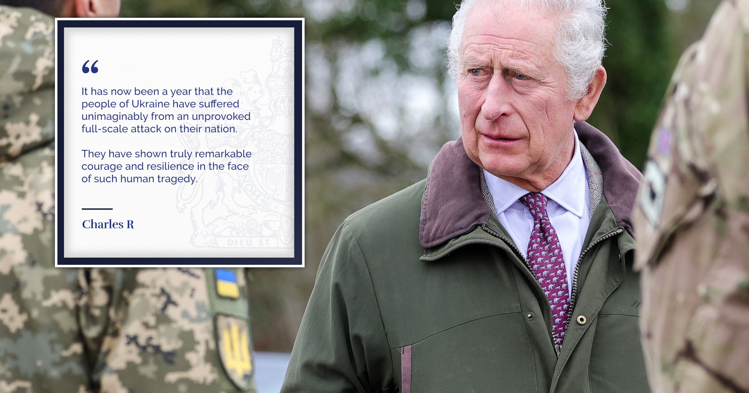 Charles says Ukraine has shown ‘courage’ in face of ‘unprovoked full-scale attack’