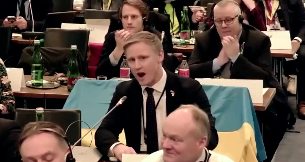 Latvian MP tells ‘Russian warship’ to ‘go f*** themselves’ during UN meeting