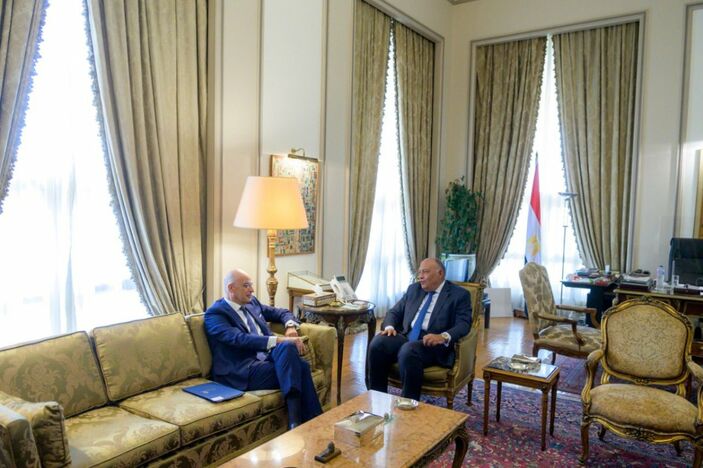 Nikos Dendias met with Samih Shukri in Egypt