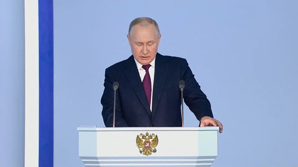 Putin speech Credit Sky News