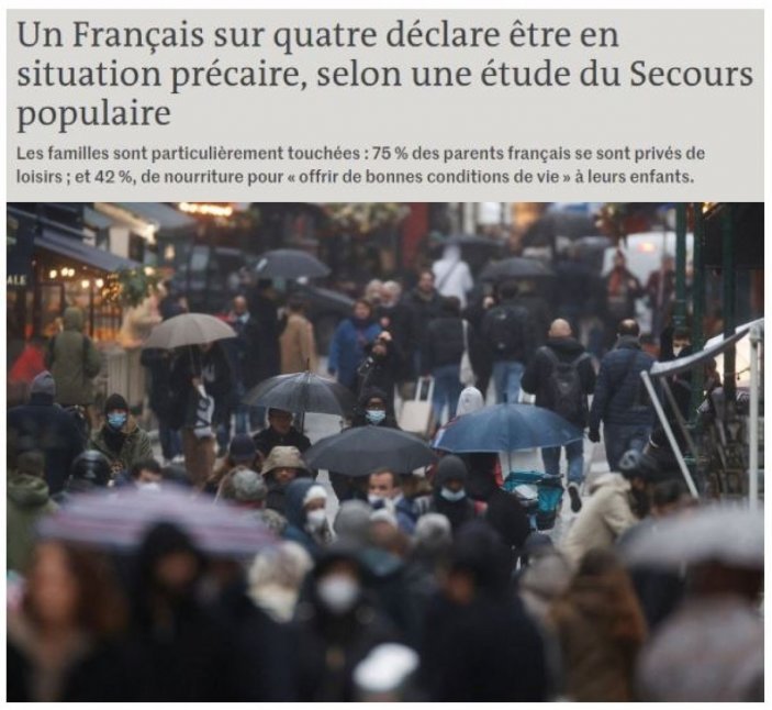 The people of France face various difficulties in daily life. encounters