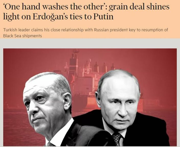 Financial Times analyzed Turkey's role in the grain deal