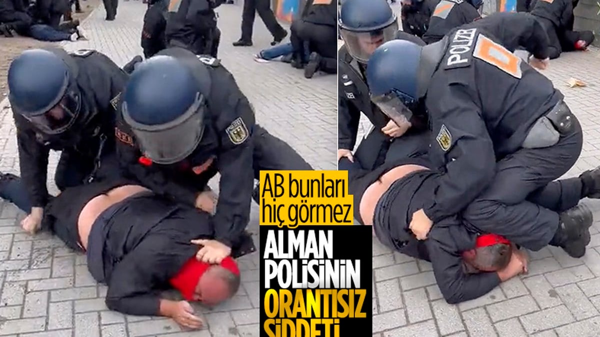 Alman polisinin taraftarlara sert müdahalesi