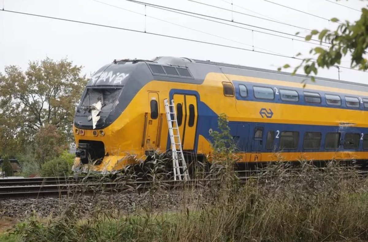 Hollanda’da tren otobüse çarptı #3