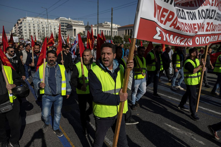 Yunanistan'da grev, olaylara sahne oldu